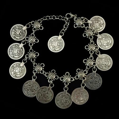 Винтажный женский браслет с кисточками для монет браслет-цепочка на щиколотку