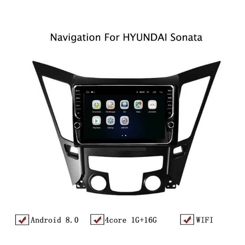 9 &quotAndroid 8 1 автомобильный gps навигатор для hyundai Sonata YF 2010 2015 Автомагнитола стерео