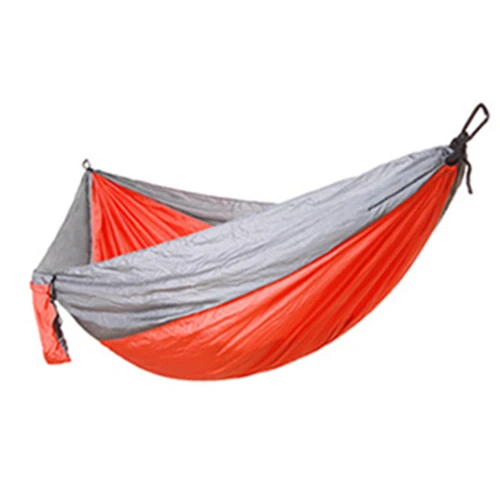 Gray Orange Hammock VILEAD Кемпинг гамак Сверхлегкий портативный стабильный уличный рюкзак путешествия охота спальная кровать кроватка с 2 ремнями 2 карабина - Цвет: Gray Orange Hammock