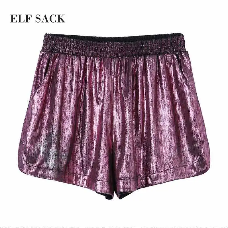 Женские шорты ELFSACK свободные с высокой талией и поясом|Женские шорты| |
