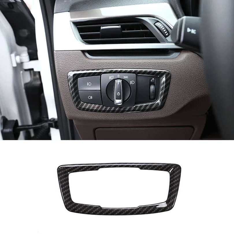 ABS пластик углеродного волокна головной свет фар переключатель крышка Накладка