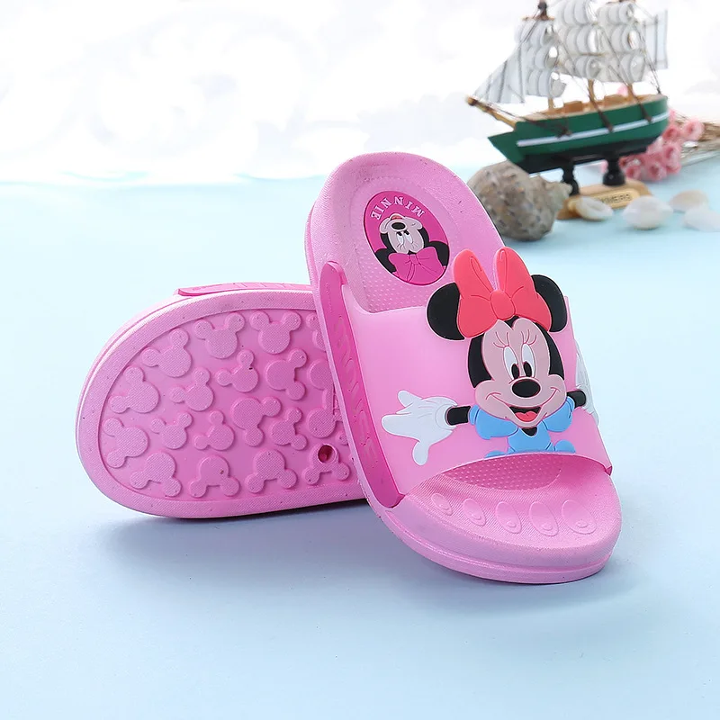 Новинка 2019 детские тапочки Disney Нескользящие домашние Тапочки для ванной