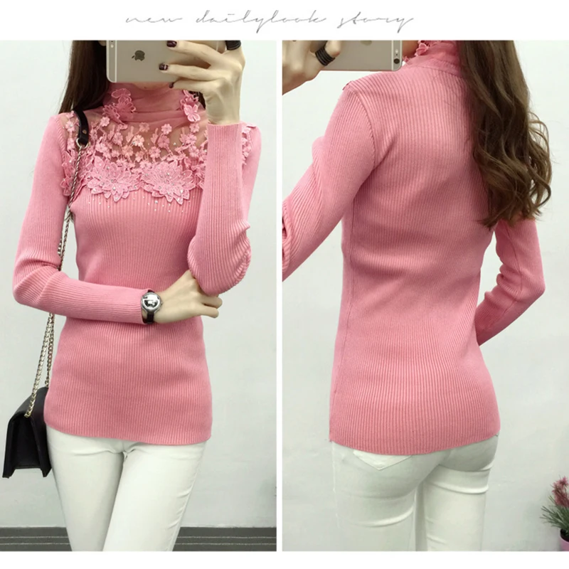 Эластичный вязаный свитер для женщин Коллекция 2021 года Сезон весна-осень