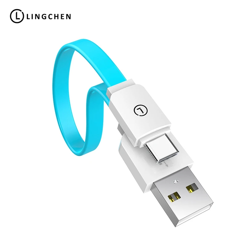 Кабель USB C type-C для samsung S8 S8 для Xiaomi Mi6 Mi5 LINGCHEN, зарядное устройство для мобильного телефона, шнур для быстрой зарядки, портативный кабель type-C