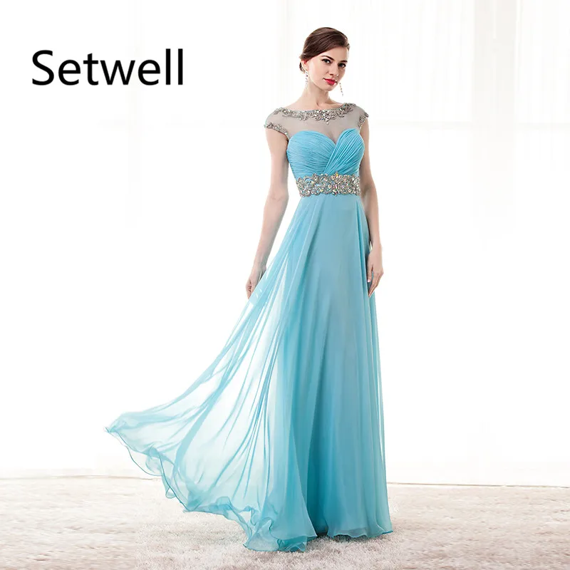 Женское платье для выпускного Setwell шифоновое вечернее до пола с открытой спиной