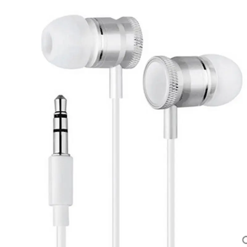 Металлические наушники проводной сабвуфер музыкальные в ухо для телефона
