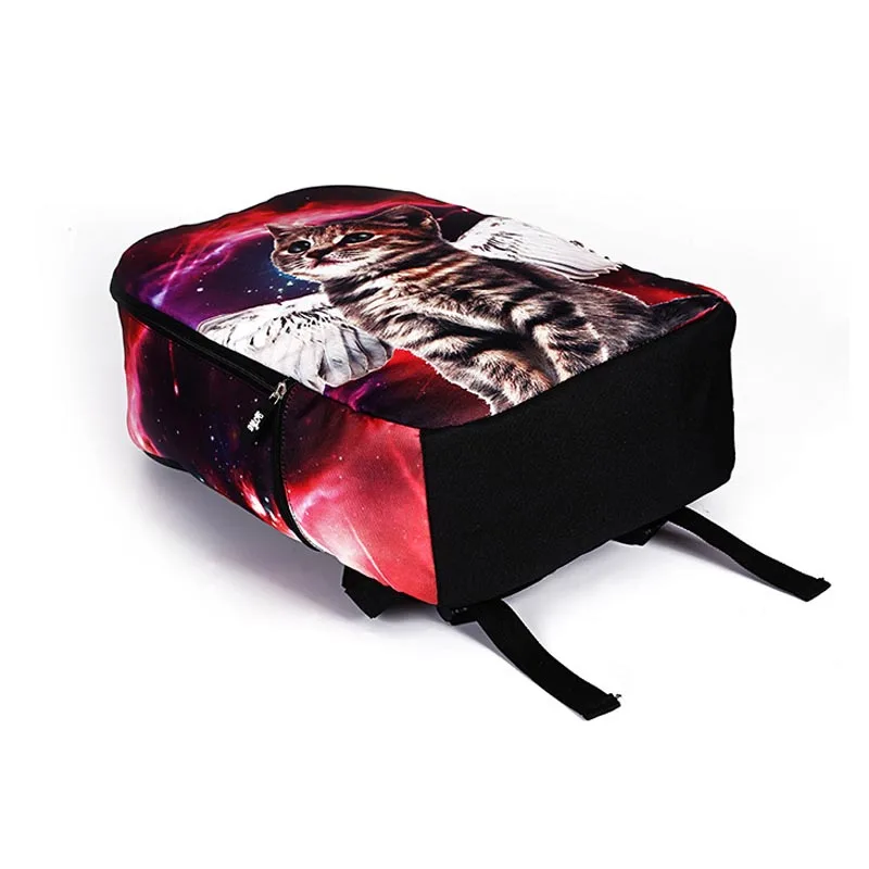 Рюкзак многоцветная Для женщин звезда кошка печать Рюкзаки для подростков Обувь