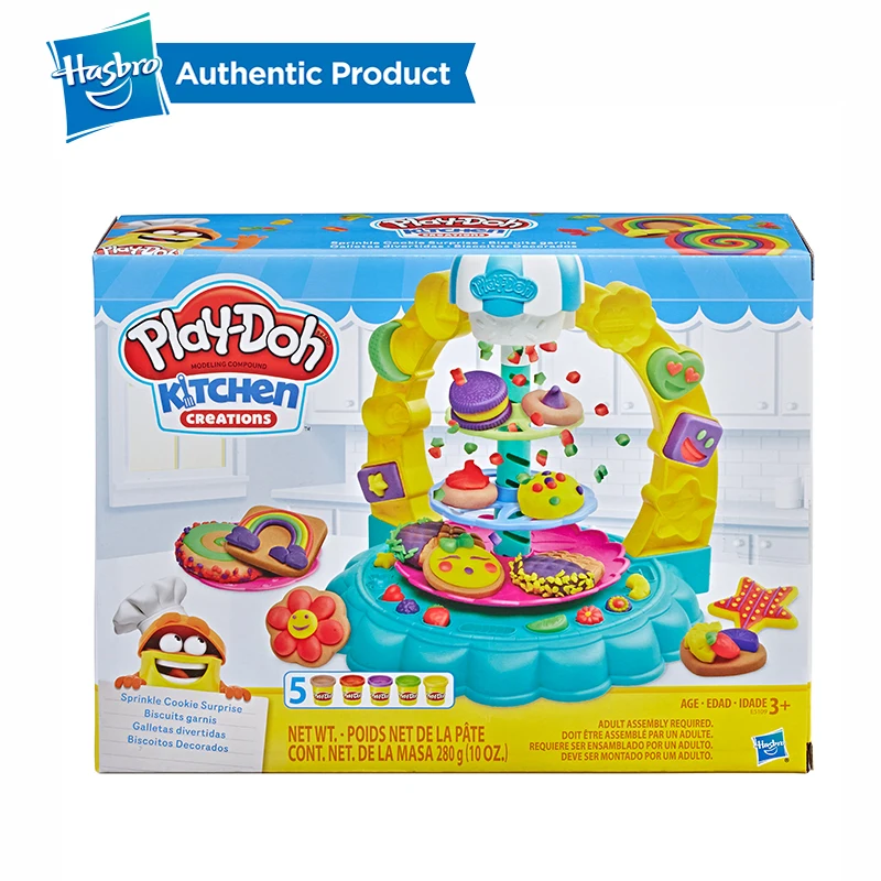 Hasbro Play-Doh кухонные творения посыпать печенье сюрприз Игровой Набор для еды Play Doh Нетоксичная глина для моделирования Развивающие игрушки DIY