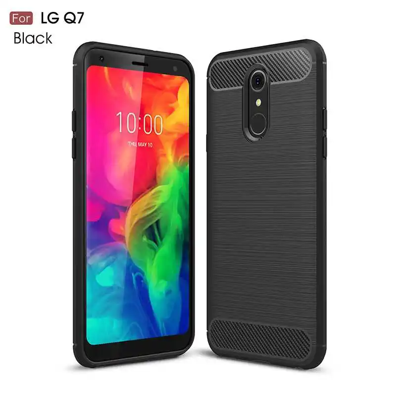 Mokoemi модный противоударный мягкий силиконовый чехол 5," для LG Q7 чехол для LG Q7 чехол для телефона - Цвет: Black