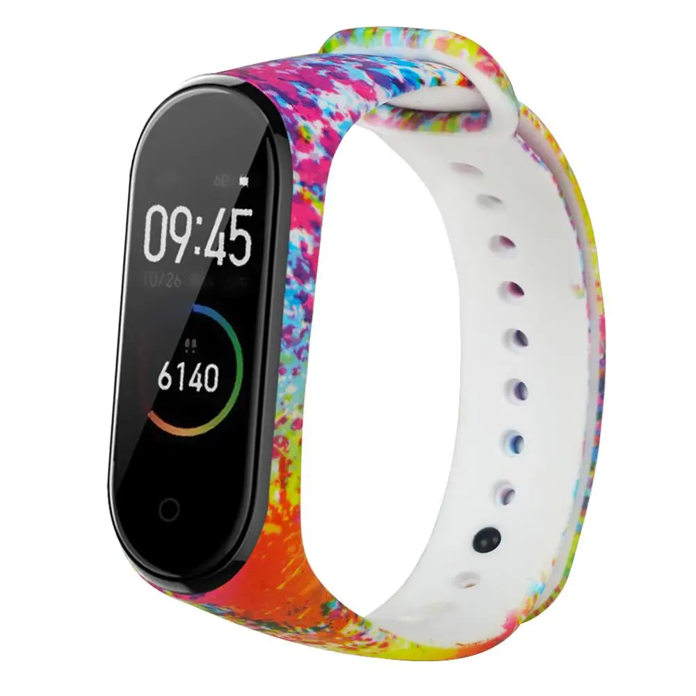 Силиконовый ремешок на запястье универсальный для Xiaomi 4/3 Mi Band 4 MiBand 3 умный Браслет
