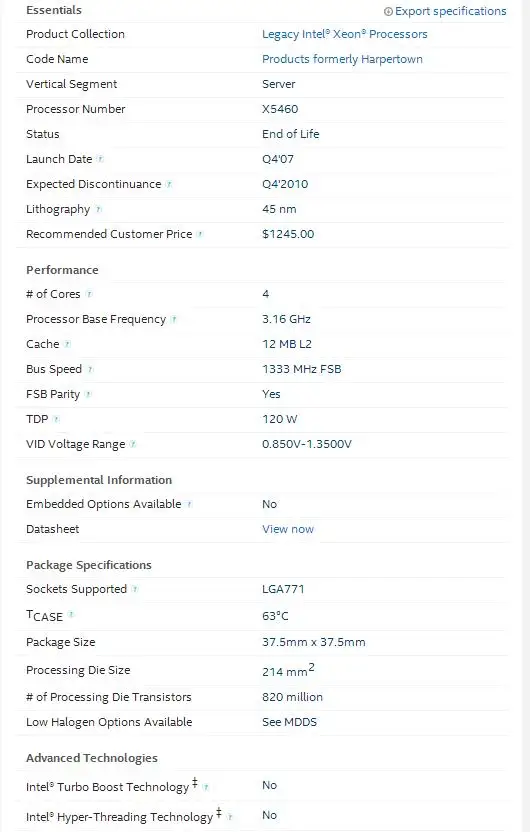 Процессор Intel Xeon X5460 3,16 ГГц/12 м/1333 близкий к LGA771 Core 2 Quad Q9750 cpu работает на материнской плате LGA 775 2 штуки бесплатно