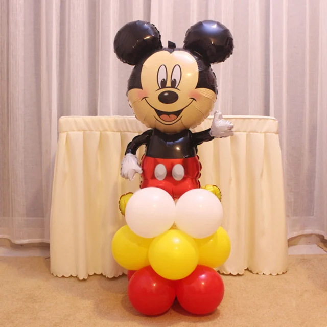 Stand Mickey 17 шт./лот, милый Микки, Минни Маус, вертикальные воздушные шары из фольги, вечерние, 10 дюймов, латексные гелиевые шары, украшения для дня рождения - Цвет: Stand Mickey
