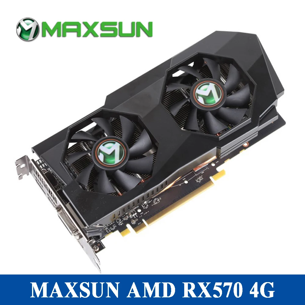MAXSUN Radeon RX570 4G видео карта AMD 256bit GDDR5 25 27Mh/s 2048 единиц 7000 мГц 1168 1244 directX 12 Графика карты