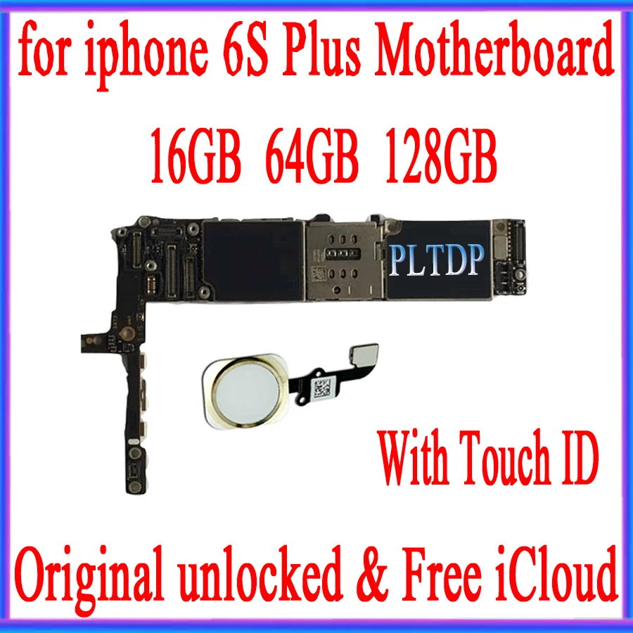Оригинальная разблокированная материнская плата для iphone 6s plus с сенсорным