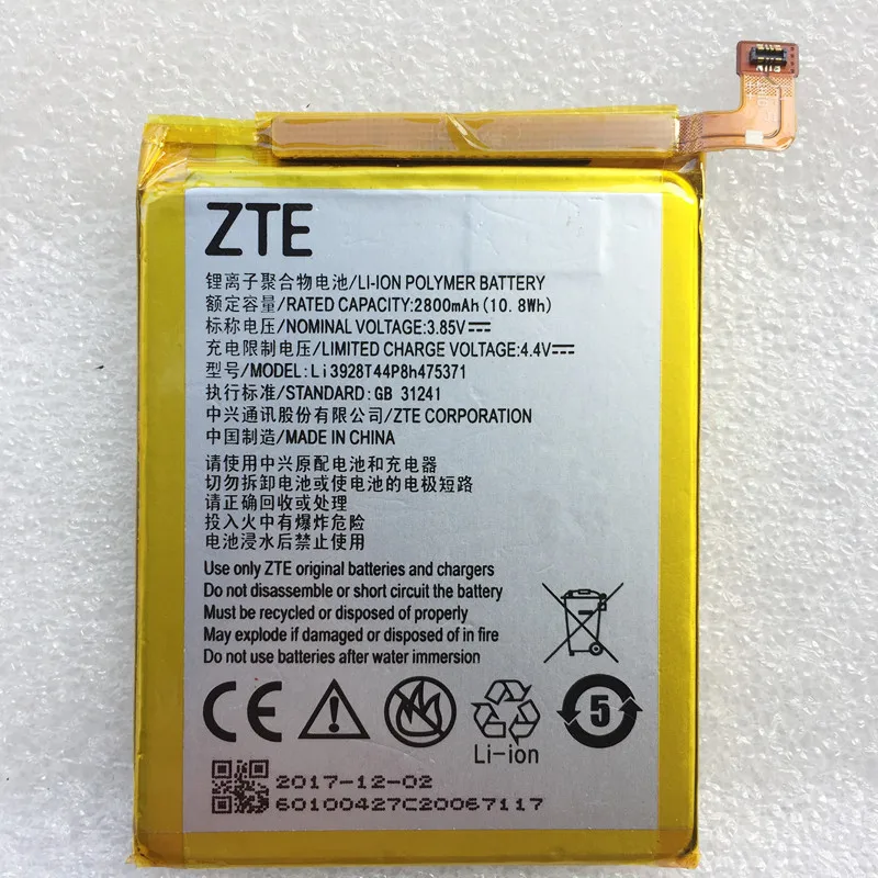 100% новый высококачественный аккумулятор 2800 мАч Li3928T44P8h475371 для ZTE Blade V8 Mini