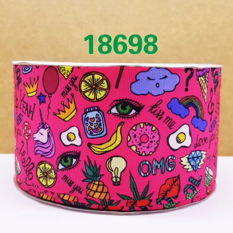 Новое поступление ленты аксессуары для волос лента 10 ярдов печатных grosgrain ленты 18830