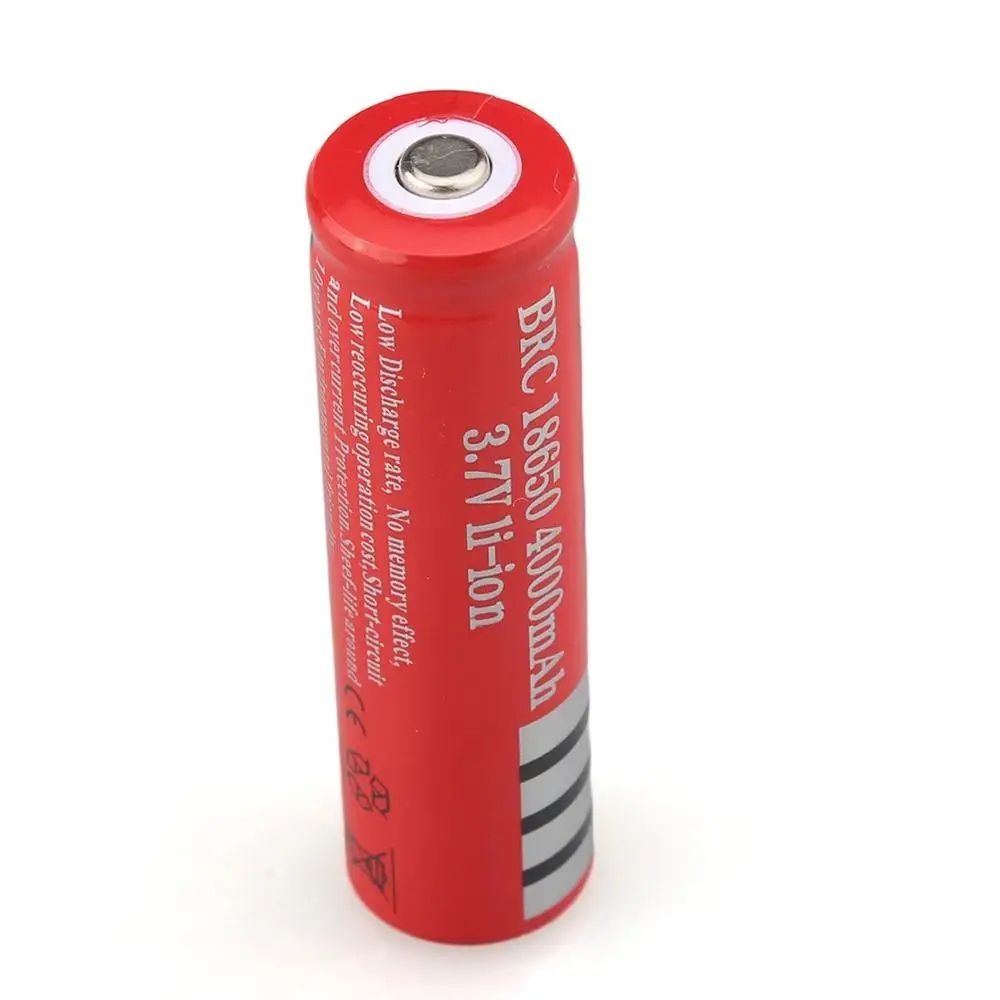 GTF 1PCS 3.7V 4000MAH 18650 Rechargeable Battery 18650 Li-Ion Battery 4000mAh Lithium Battery For LED Flashlight Torch