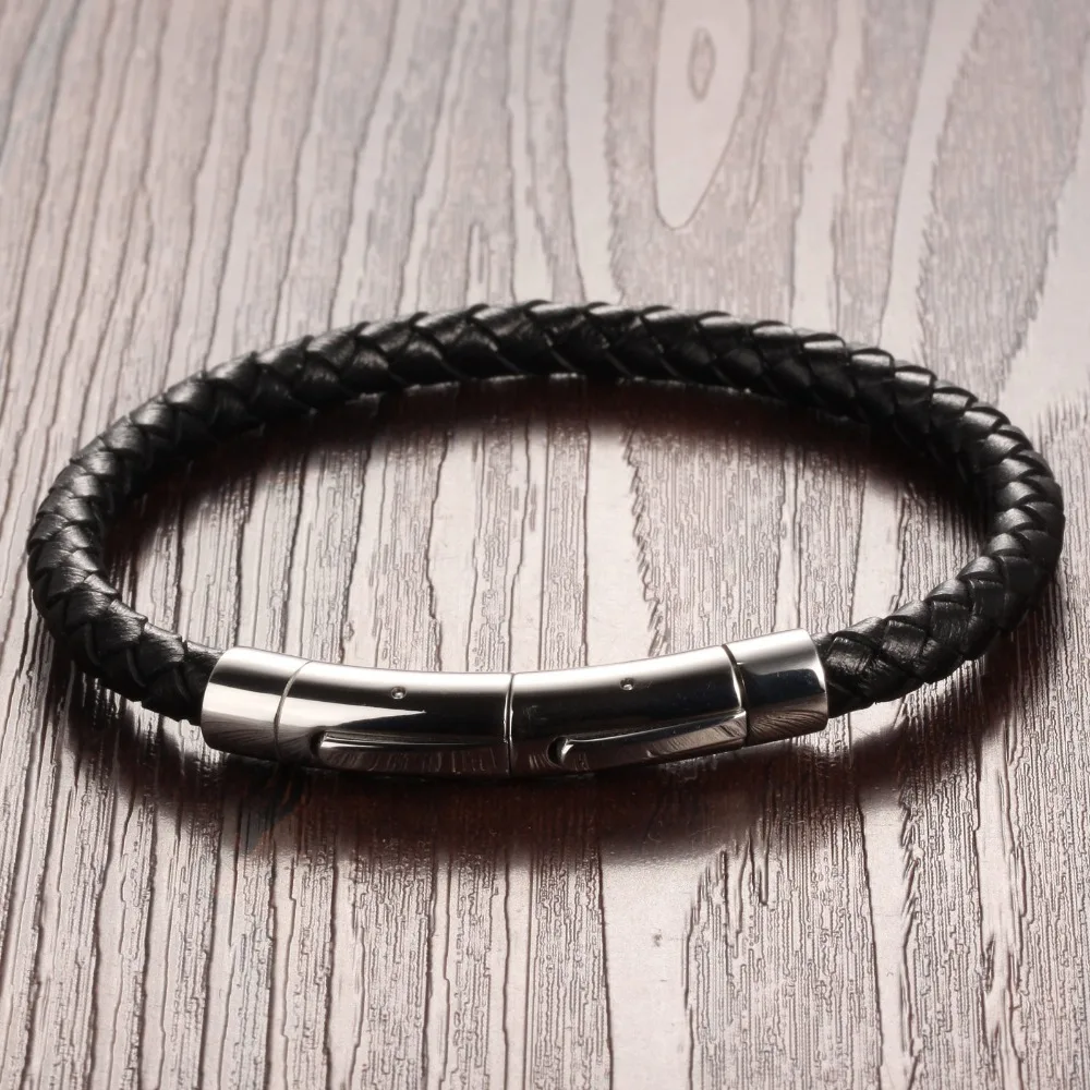 Circular knitting men leather bracelet ring double buckle accessories wholesale | Украшения и аксессуары