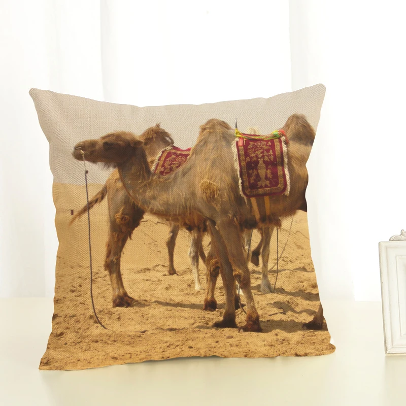 Camel Print Cushion Cover Home Decor Decorative Case Throw Pillow Linen for Sofa Pillows | Дом и сад