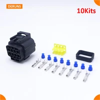 new brand 10 set 8pin way waterproof electrical wire female connector plug