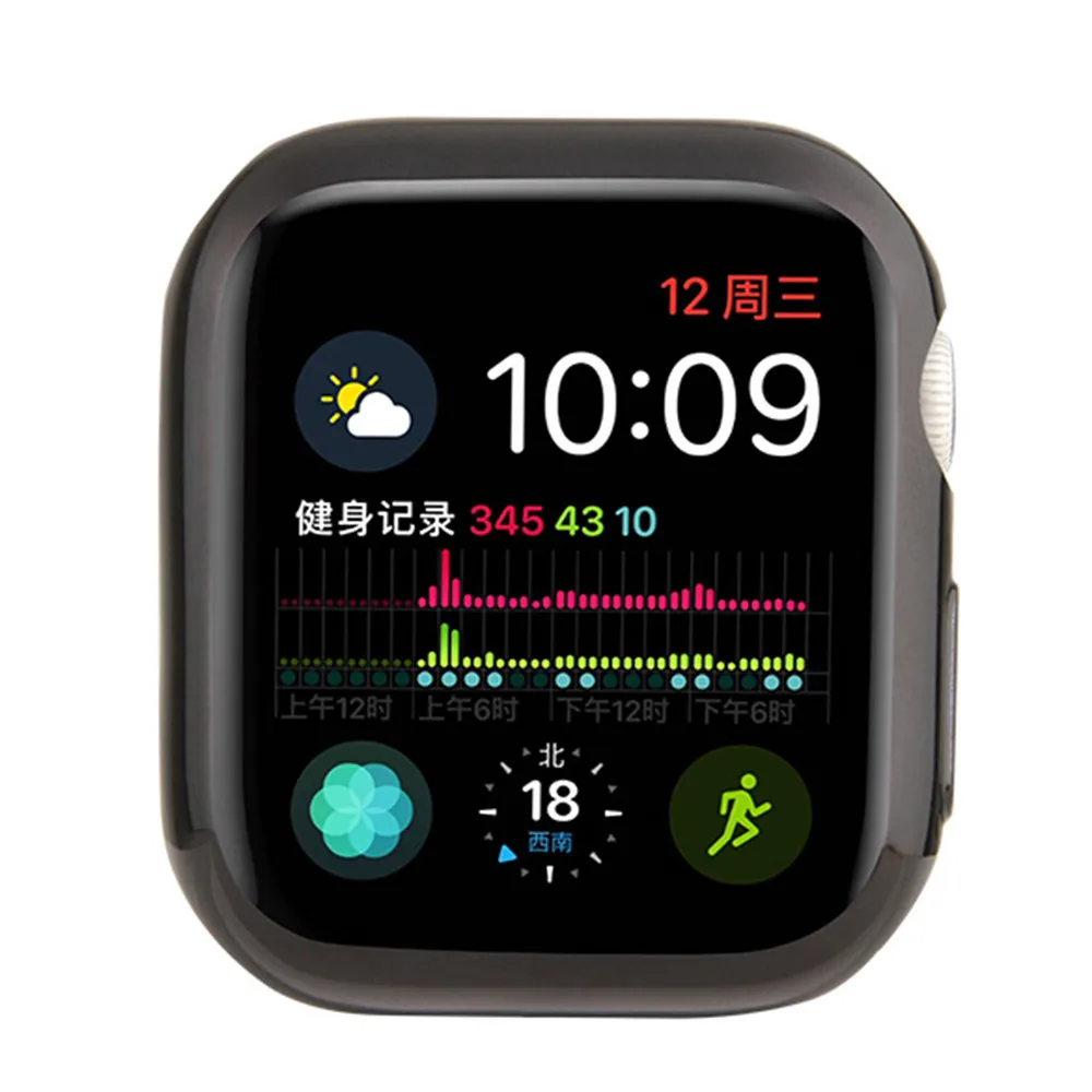 Полный защитный силиконовый мягкий чехол для Apple Watch iWatch серии 4 серии 5 покрытие 44 мм 40 мм покрытие ТПУ чехол