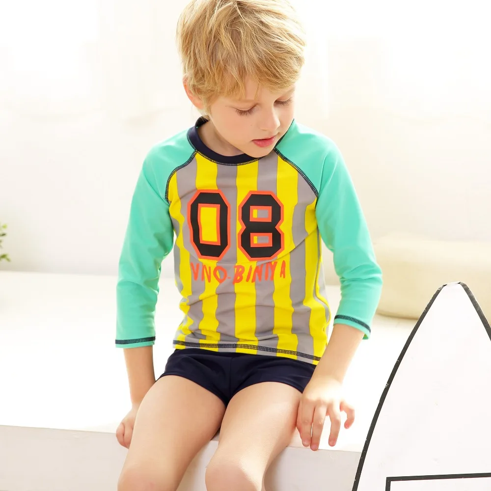 Купальные костюмы для мальчиков из двух предметов с защитой от ультрафиолета