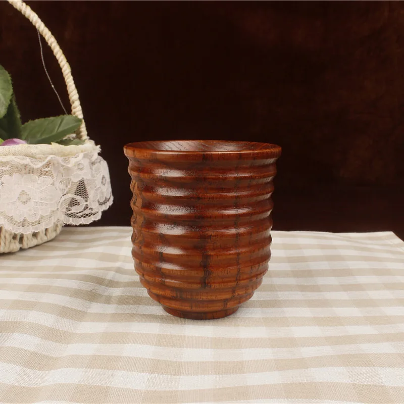 

Natural wooden teacup anti-slip heat-insulating cup W9564