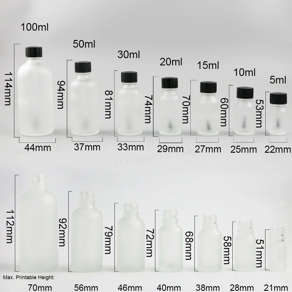 Флакон для эфирных масел 12x5 мл 10 15 20 30 50 100 матовое стекло с кистью лак ногтей
