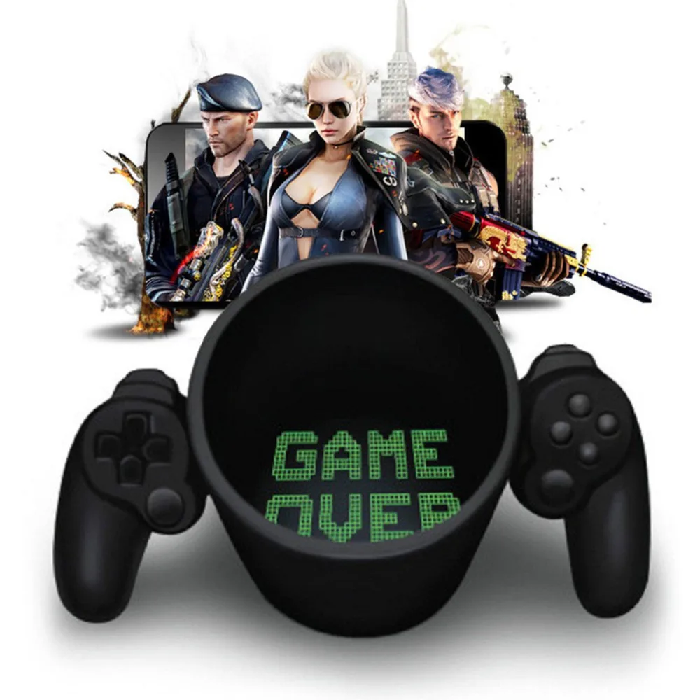 Creative Personalized Handle Game Over Mug Coffee Milk Cup With Gamepad Controller Mugs | Дом и сад
