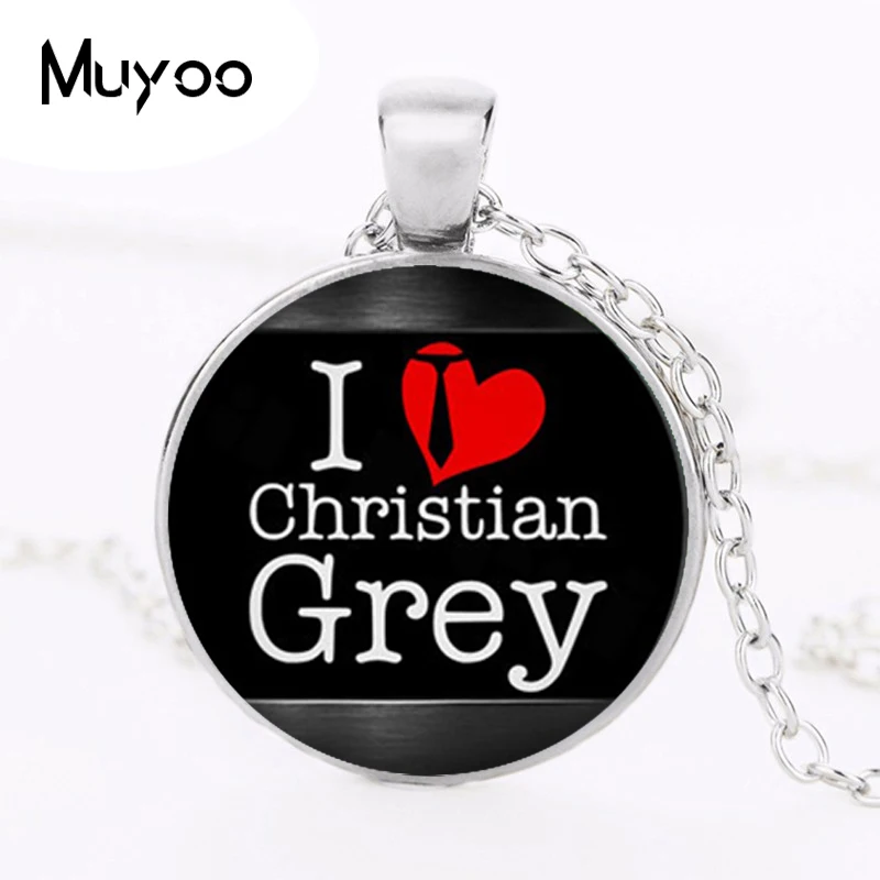 Fifty Shades of Grey,50 Shades of Grey Necklace i love Christian grey Jewelry, Christian pendant, gift for Her Him HZ1