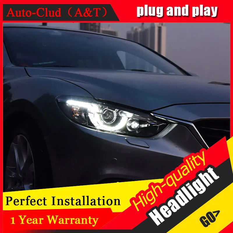 Авто Clud автомобильный Стайлинг для Mazda 6 фары 2014 2017 ATENZA головная лампа led Передняя
