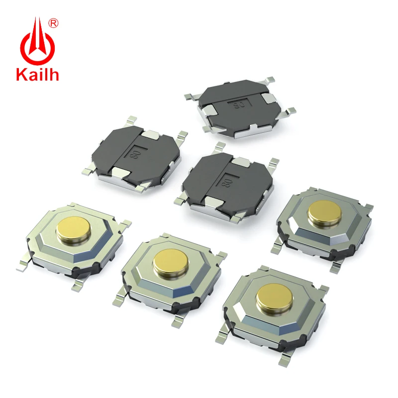 Kailh 35 шт./лот SMD 4Pin 4*4*1 5/1 6/1 7/2 0/2 5 тактильная тактовая кнопка микро-Медная головка