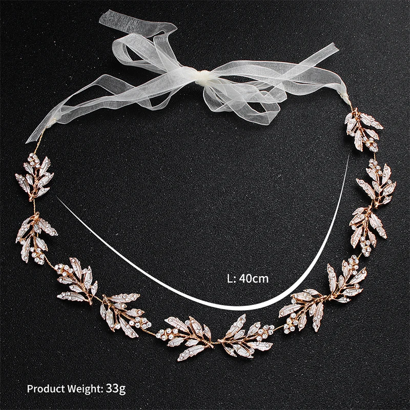 Newest Classic Crystal Hair Vine Wedding Accessories Gold Color Leaf Headpieces Women Bridal Ornaments | Украшения и аксессуары