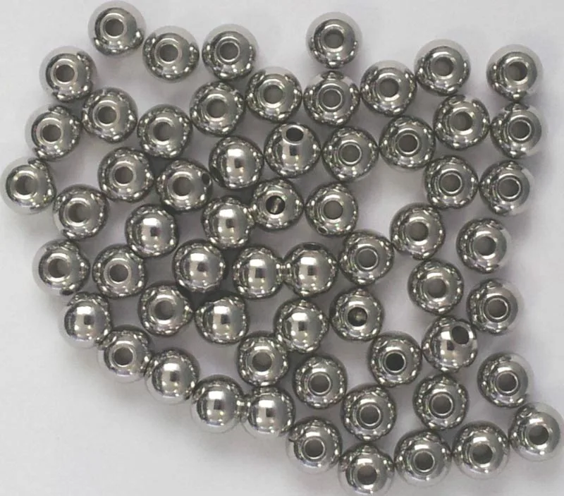 4mm/6mm/8mm Beads 200PCs/lot Stainless Steel Silver Tone Round Spacer solid For DIY Bracelet &amp Necklace Jewelry | Украшения и