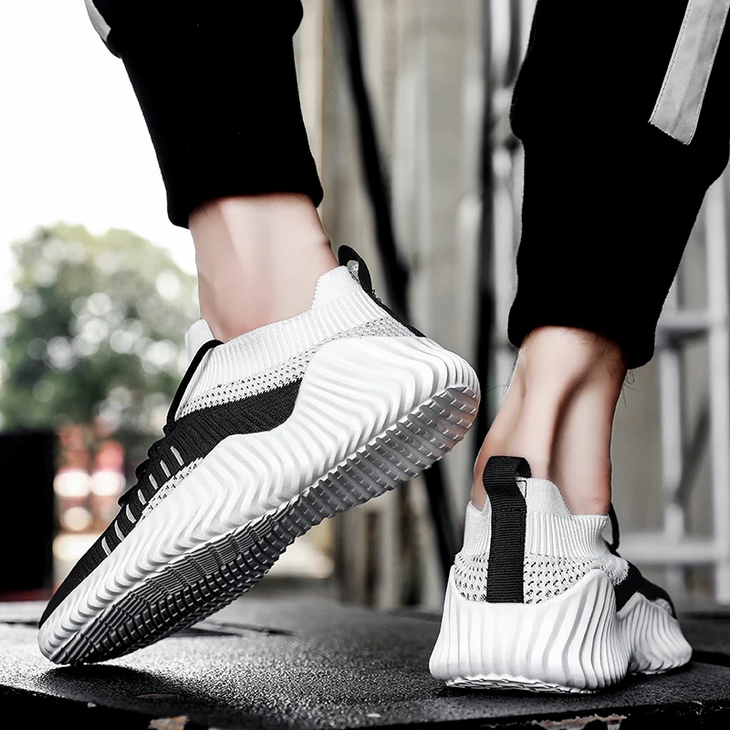 Sneakers Men Shoes 2019 Flyknit Breathable Casual Male Footwear Light Big Size Tenis Masculino Adulto Support Dropshipping 39-46 | Обувь