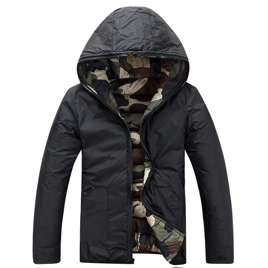Мужской зимний пуховик с капюшоном камуфляжная расцветка 2018|jackets and coats|jacket downjacket