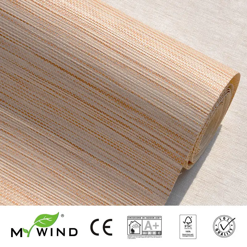 2019 MY WIND Bright Grasscloth Wall paper s 3D Paper Weave Design In Roll Luxury Natural Material туалетная бумага bekleding|Обои|