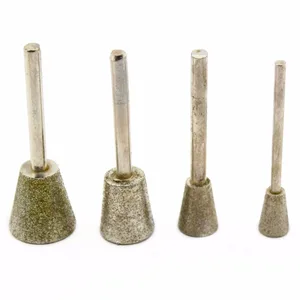 Инвертированная коническая алмазная шлифовальная головка 12-25 мм, игла, инструменты для резьбы по камню, грубая зернистость 60