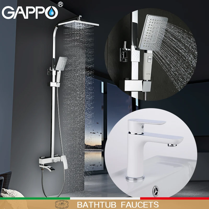 GAPPO Смесители для ванны белые смесители душа водопад смеситель ванной комнаты
