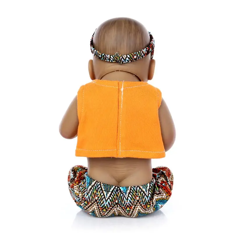 27 см черного цвета для девочек и мальчиков полный силиконовая кукла Reborn 10 дюймов