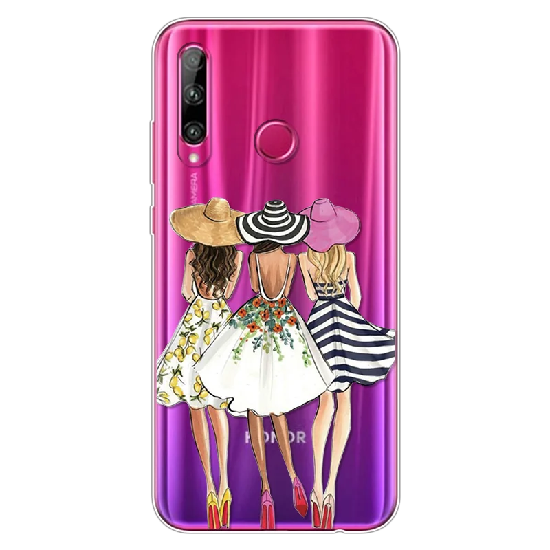 Модный чехол для Huawei Honor 10i 20i из мягкого ТПУ для Honor 10 20 Lite 6,21 дюйма, цвет черный, коричневый