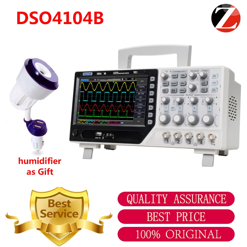 Hantek DSO4104B DSO4204B 4CH Каналы осциллограф 7 дюймов 64 К цвет ПК USB ЖК дисплей scopemeter