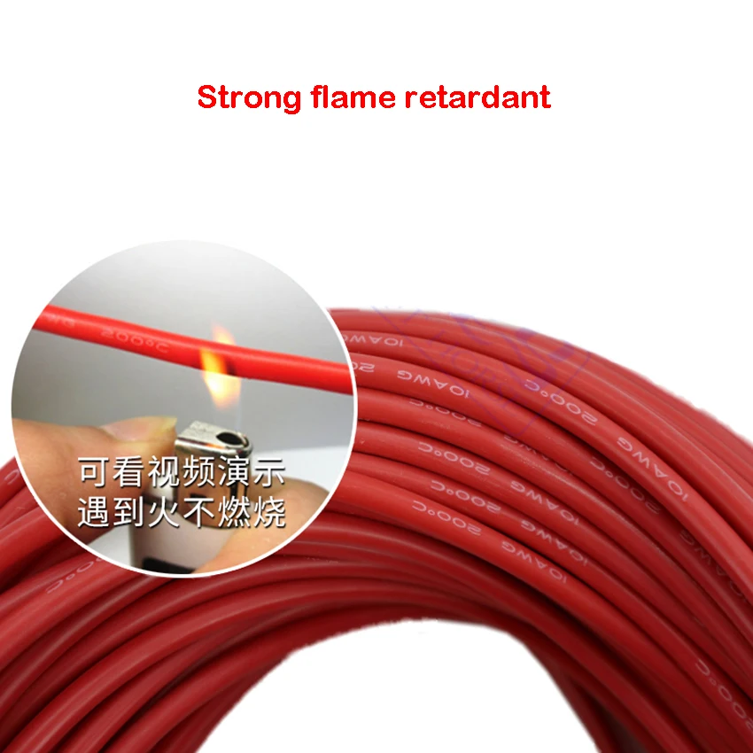 1 метр 8AWG 10AWG 12AWG 14AWG 16AWG 18AWG 20AWG мягкий силиконовый провод теплостойкий кабель из