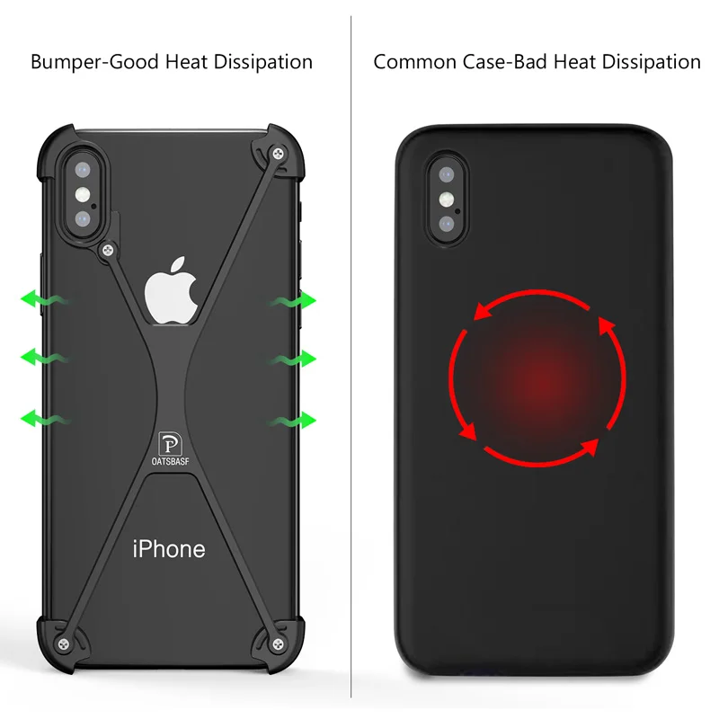 Oatsbasf x Форма чехол для iPhone X личности В виде ракушки для IPhone X корпус металлический бампер чехол для iphonex с подарком стекло Плёнки