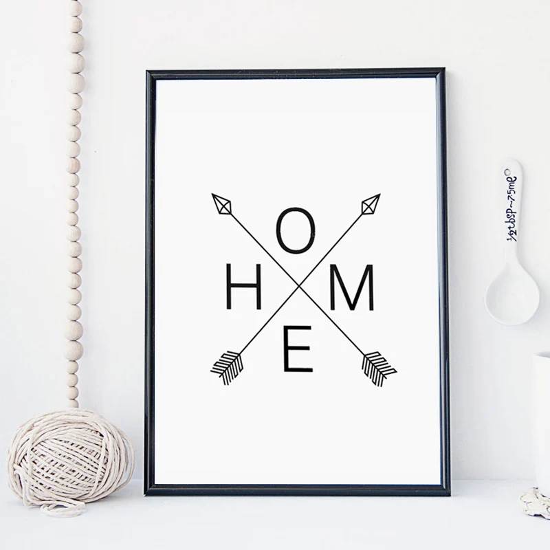Домашний постер со стрелками Постер в скандинавском стиле черная домашняя