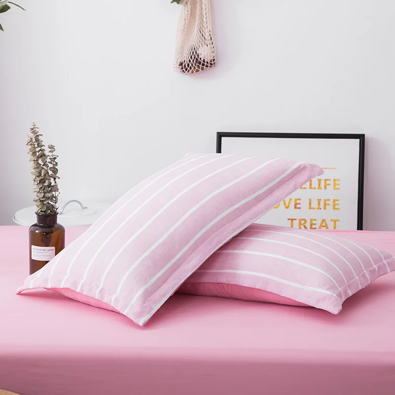SlowDream Модные Простые розовые полосы Постельное белье свет роскошный элегантный