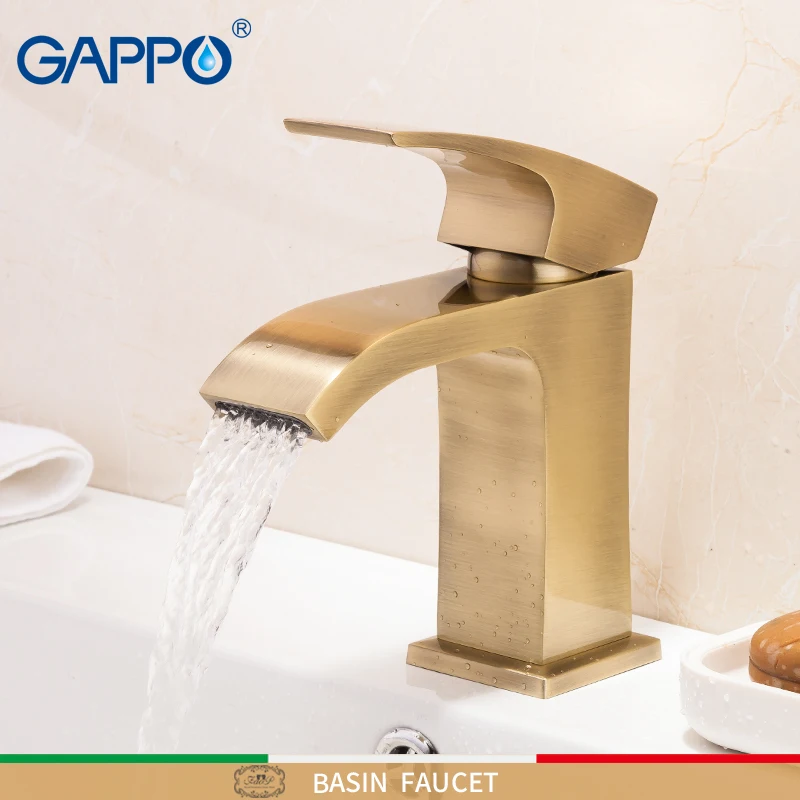 

GAPPO Basin Faucets waterfall sink faucet golden basin mixer bronze bathroom faucet mixer taps griferia torneira