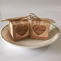 50pcspack diy romantic heart candy box gifts box with burlap twine chic for wedding decoration vintage kraft wedding favors