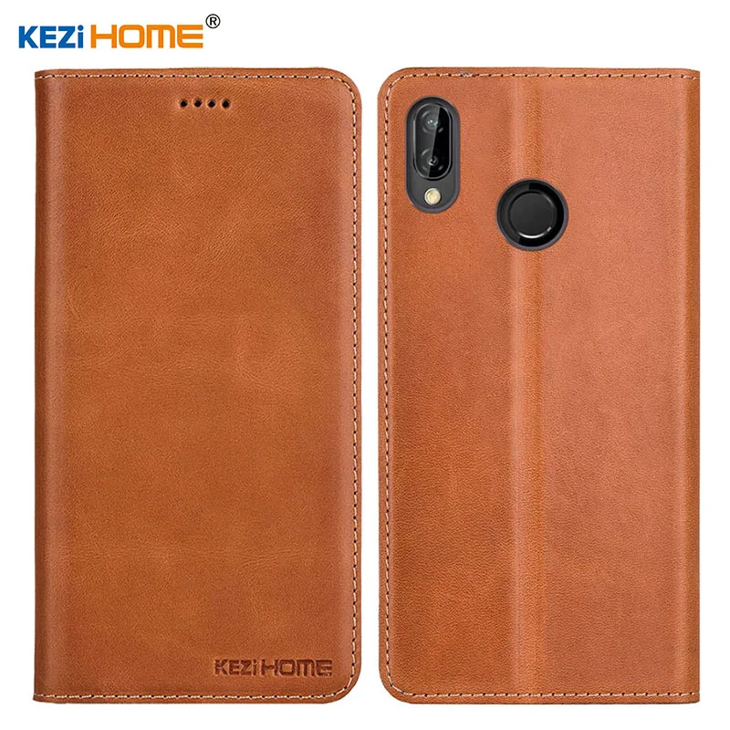 Чехол для huawei Honor 8X KEZiHOME высокое качество из натуральной кожи Флип Стенд кожаный