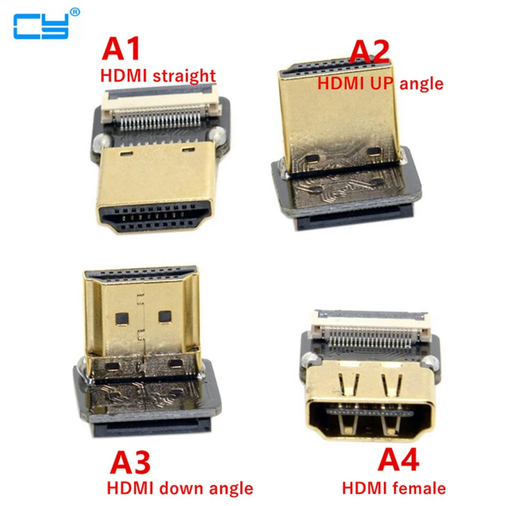 A4 FPV HDMI Женский адаптер для Micro вверх/вниз 90 градусов угол FPC кабель 20pin